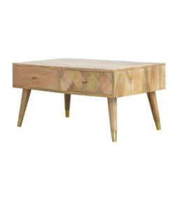 Oak-ish Gold Inlay Coffee Table