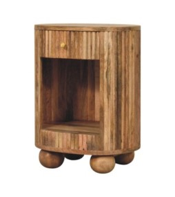 Table de chevet Soba à pieds boules avec niche ouverte