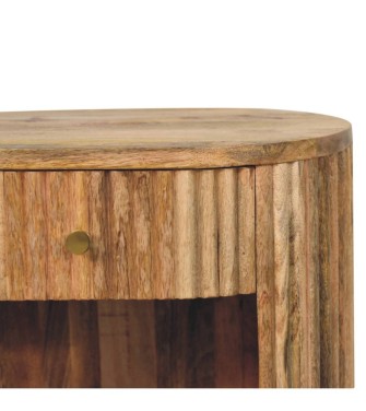 Table de chevet Soba à pieds boules avec niche ouverte