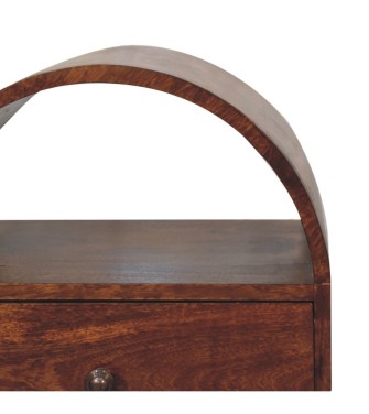 Table de chevet Dome - finition châtaigne