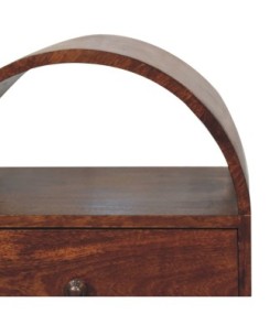 Table de chevet Dome - finition châtaigne