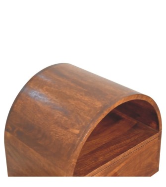 Table de chevet Dome - finition châtaigne