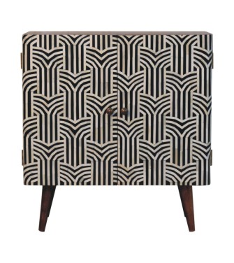 Armoire Edessa couleur miel caramel avec incrustations d'os