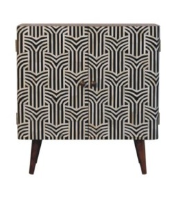 Armoire Edessa couleur miel caramel avec incrustations d'os