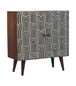 Honey Caramel Edessa Bone Inlay Cabinet