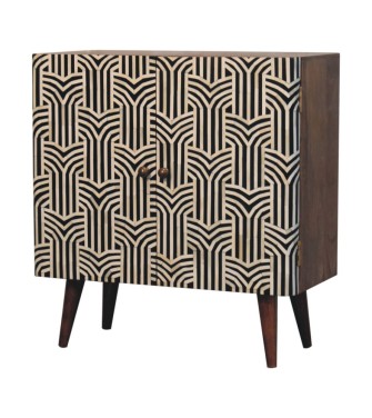 Honey Caramel Edessa Bone Inlay Cabinet