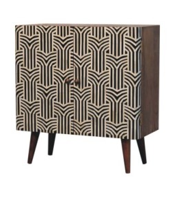 Honey Caramel Edessa Bone Inlay Cabinet