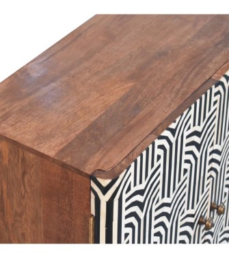 Honey Caramel Edessa Bone Inlay Cabinet