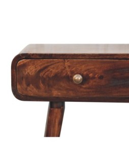 California Walnut Curved Hallway Table