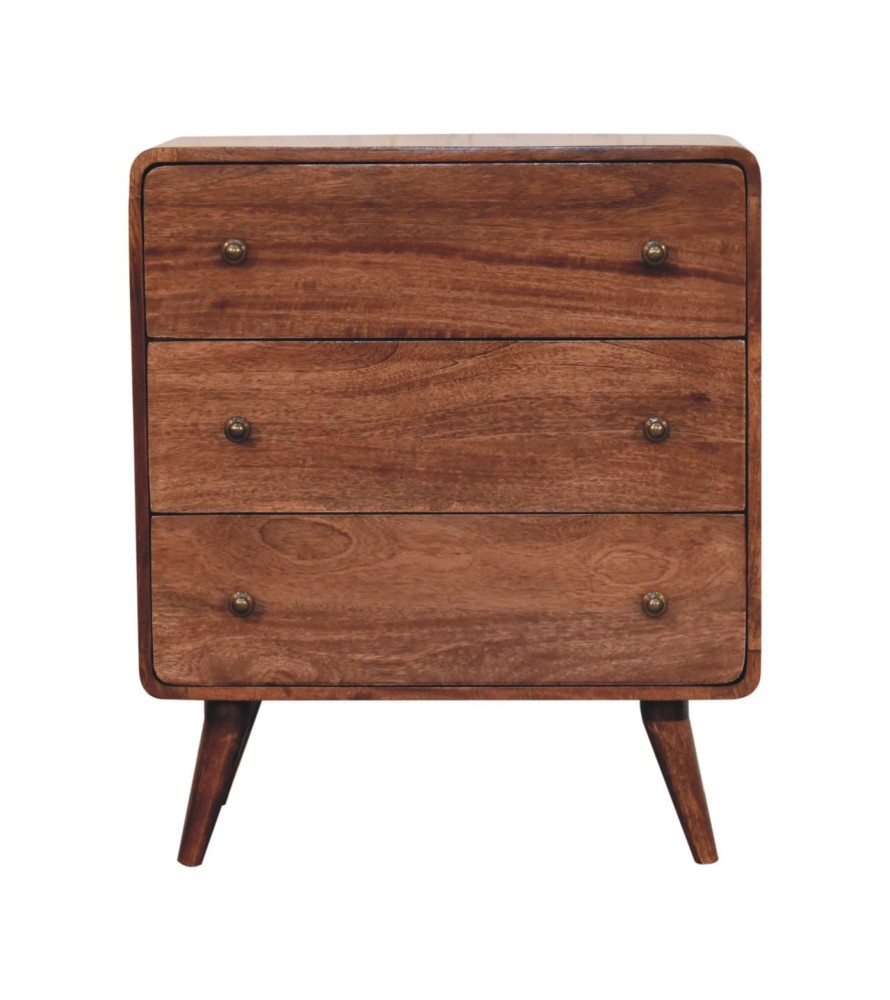 Curved Honey Caramel Chest