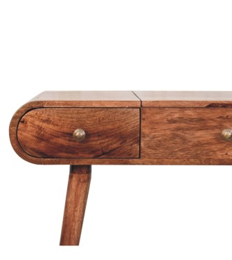 Honey Caramel Round Dressing Table