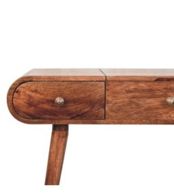 Honey Caramel Round Dressing Table