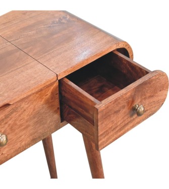 Honey Caramel Round Dressing Table