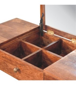 Honey Caramel Round Dressing Table