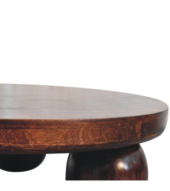 California Walnut Central Table with Ball Feet