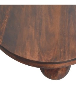 California Walnut Central Table with Ball Feet
