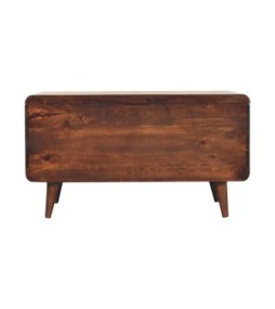 Curved California Walnut Blanket Box