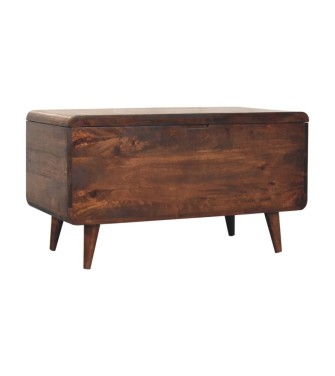 Curved California Walnut Blanket Box