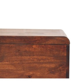 Curved California Walnut Blanket Box