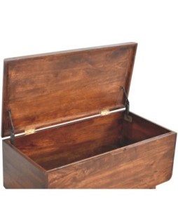 Curved California Walnut Blanket Box