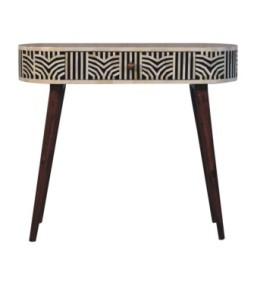 Honey Caramel Edessa Bone Inlay Console Table