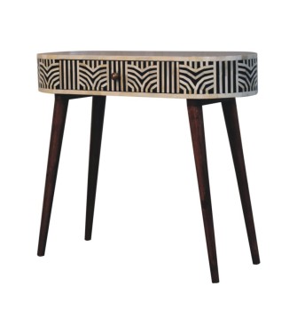 Honey Caramel Edessa Bone Inlay Console Table