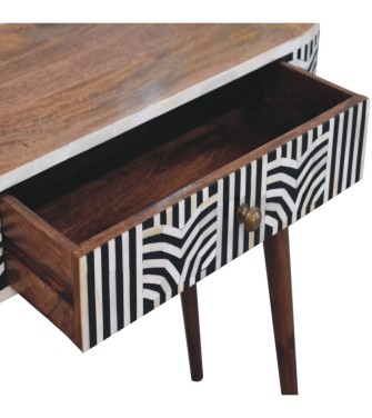 Honey Caramel Edessa Bone Inlay Console Table