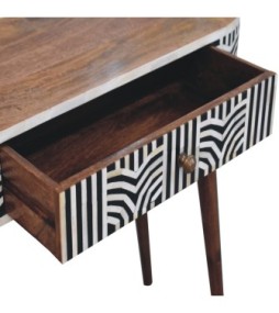 Honey Caramel Edessa Bone Inlay Console Table