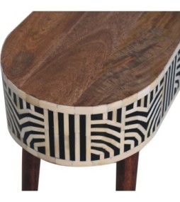 Honey Caramel Edessa Bone Inlay Console Table