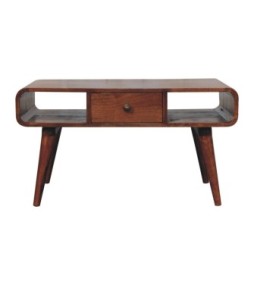 Curved Honey Caramel Coffee Table