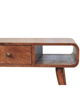 Curved Honey Caramel Coffee Table