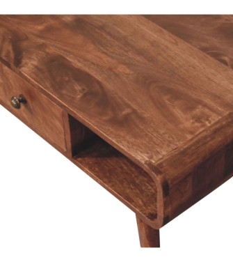 Curved Honey Caramel Coffee Table