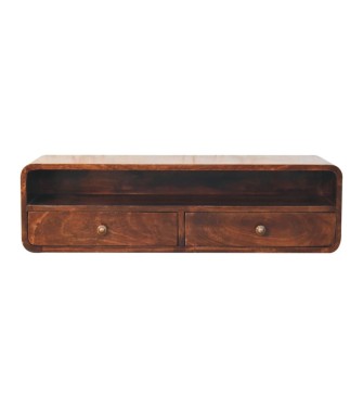 Floating California Walnut Open Console