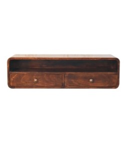 Floating California Walnut Open Console