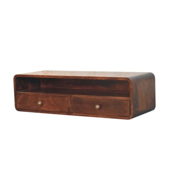 Floating California Walnut Open Console