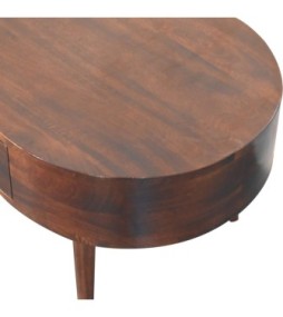 California Walnut Rounded Coffee Table