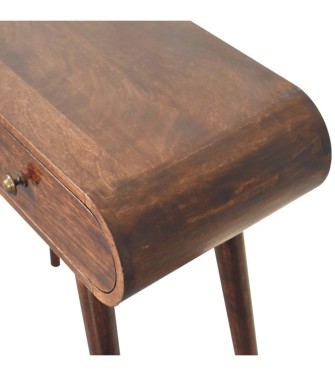 California Walnut Curved Edge Console Table