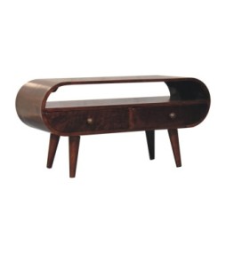 California Walnut Circular TV Stand