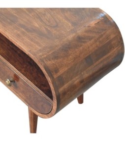 California Walnut Circular TV Stand