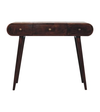 California Walnut Dressing Table with Foldable Mirror