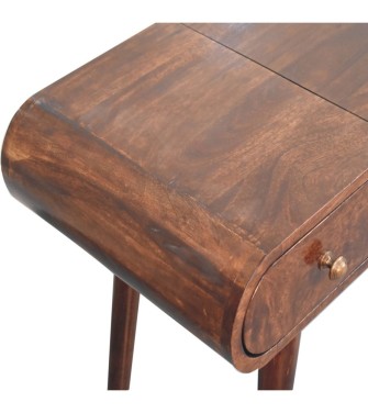 California Walnut Dressing Table with Foldable Mirror