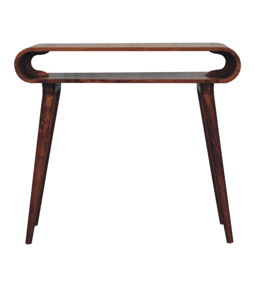 Amaya Honey Caramel Nordic Style Console Table