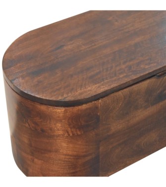 California Walnut Rounded Lid up Blanket Box