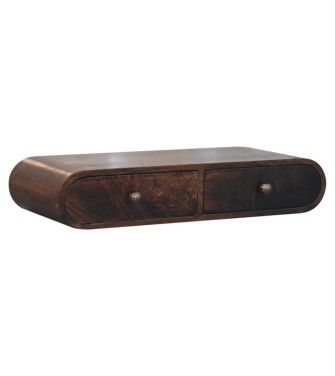Wall Mounted California Walnut Console Table