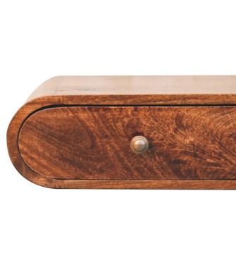Wall Mounted California Walnut Console Table