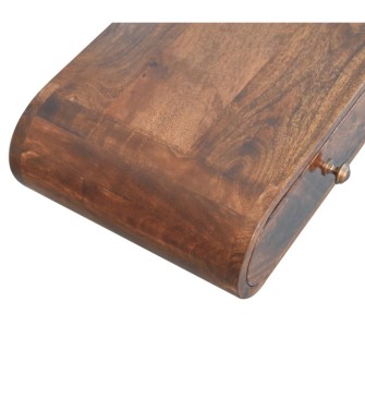 Wall Mounted California Walnut Console Table