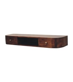 Lunar 2 Drawer Wall Mounted Chestnut Console
