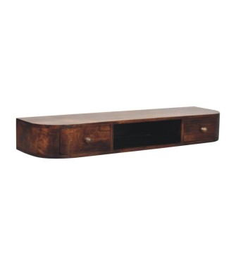Lunar 2 Drawer Wall Mounted Chestnut Console