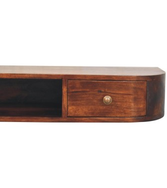 Lunar 2 Drawer Wall Mounted Chestnut Console