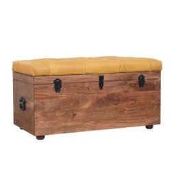 Buffalo Hide Honey Caramel Storage Trunk